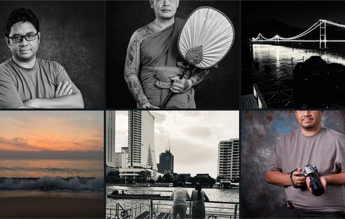 Collage of Worajedt Sitthidumrong photography work